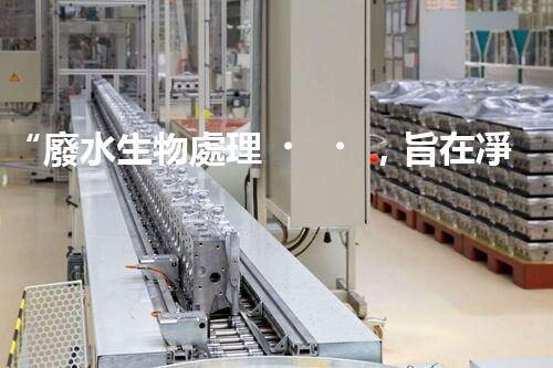 “廢水生物處理，旨在凈化水源，守護(hù)碧水藍(lán)天”